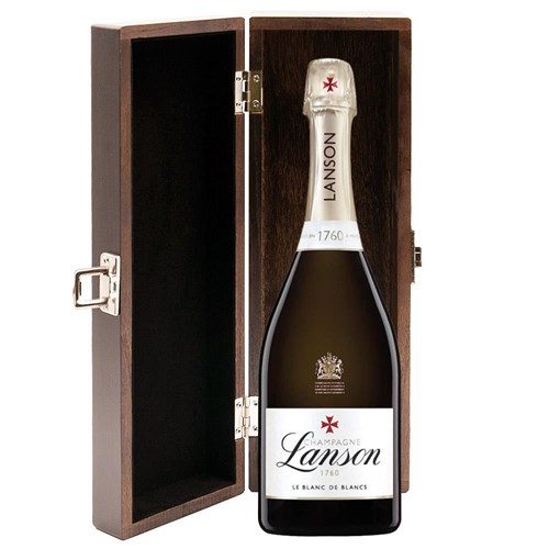 Lanson Le Blanc de Blancs Champagne 75cl in Elm Wood Gift Box